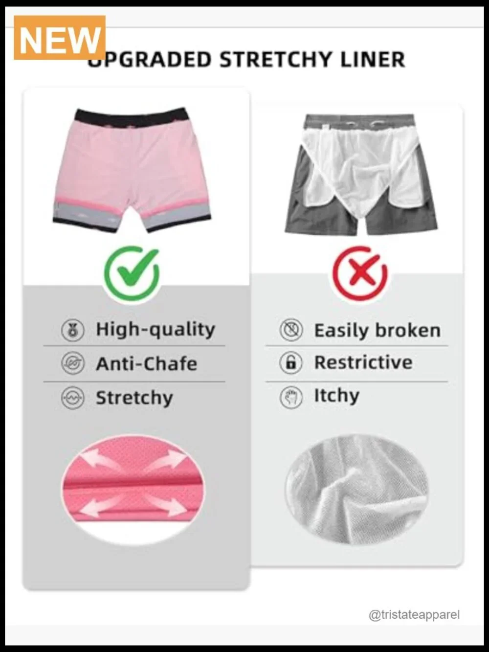 Mens Swim Trunks 7in Quick Dry 2 in 1 with Zipper Pockets